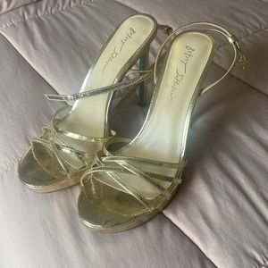 Betsy Johnson gold heels
